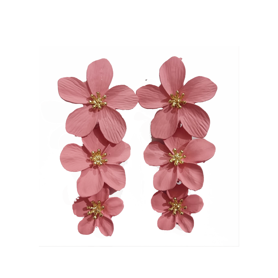 Korean Pink Flower Drop Designer