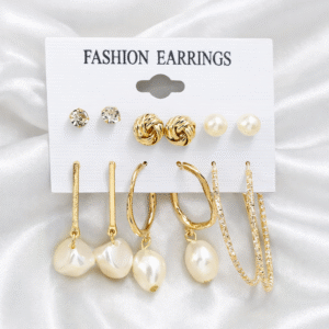 Gold Plated Earrings Combo pack of 6 Earrings