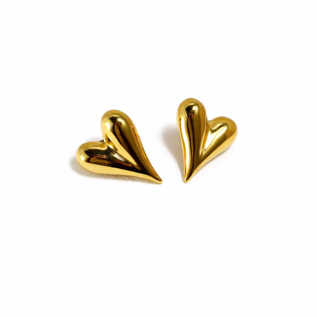 Anti Tarnish Heart Shape Stud earrings - Image 6