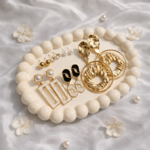 Shining Diva Golden Alloy Earrings Combo Set of 6