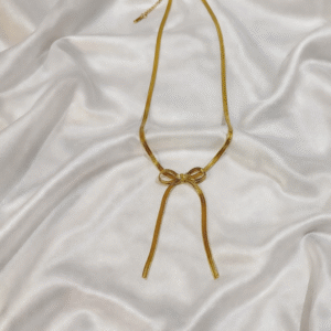 Stainless Steel Gold Plated Bow chain Anti Tarnish For Girls And Women