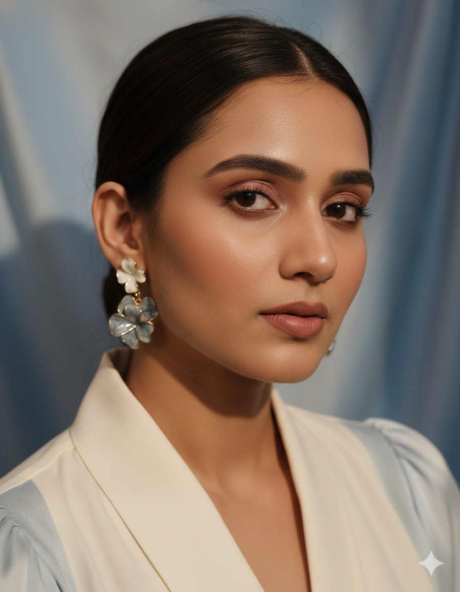 Bloom Pop Earrings Grey - Image 2