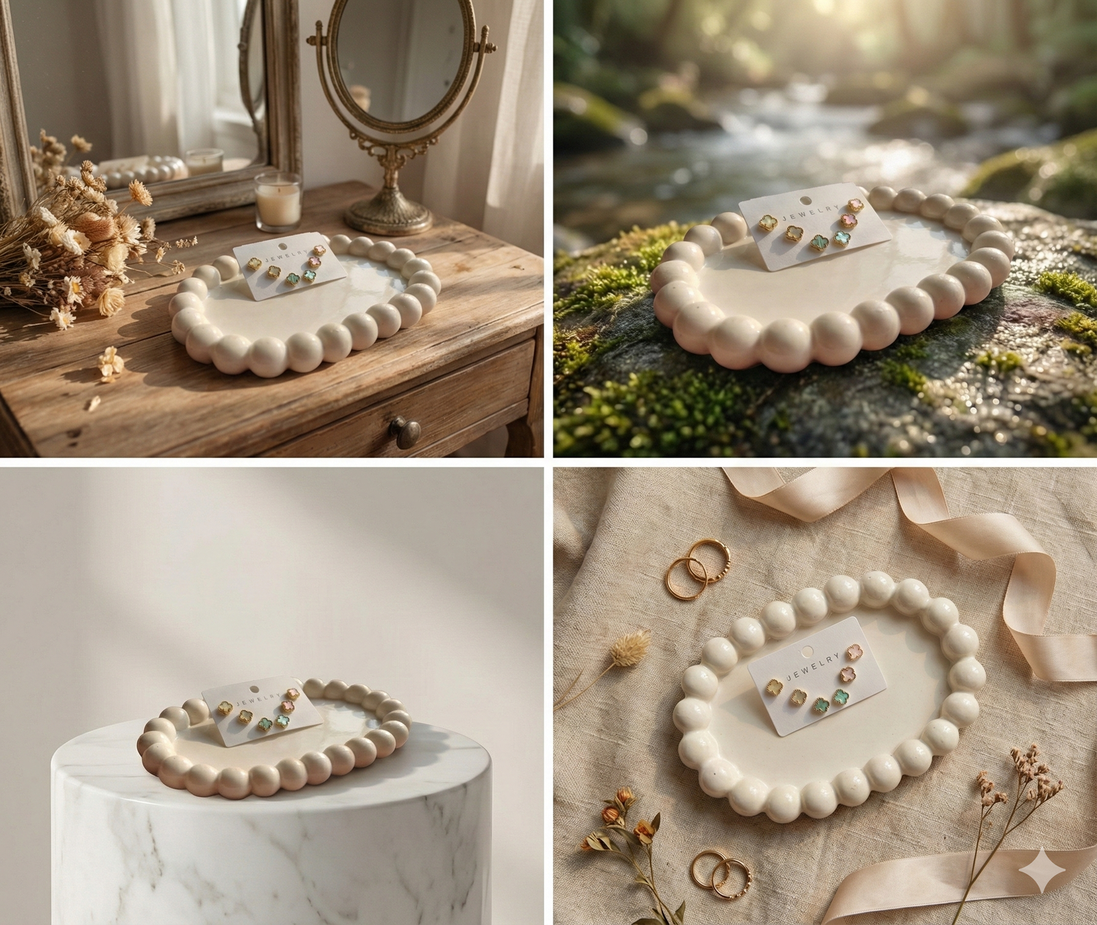 Clover mini Earrings set of 3 - Image 3