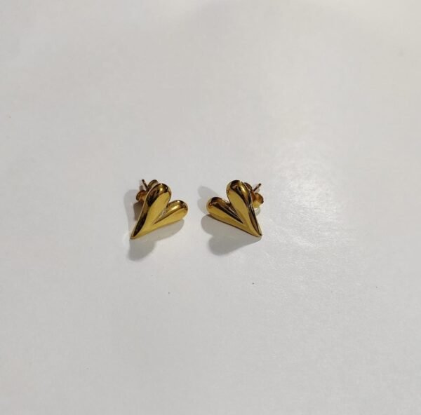 Anti Tarnish Heart Shape Stud earrings - Image 3