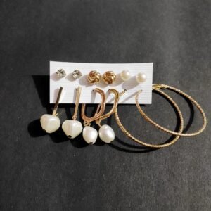 Gold Plated Earrings Combo pack of 6 Earrings