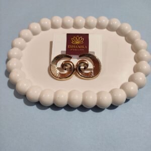 Golden Spiral Stud Earrings