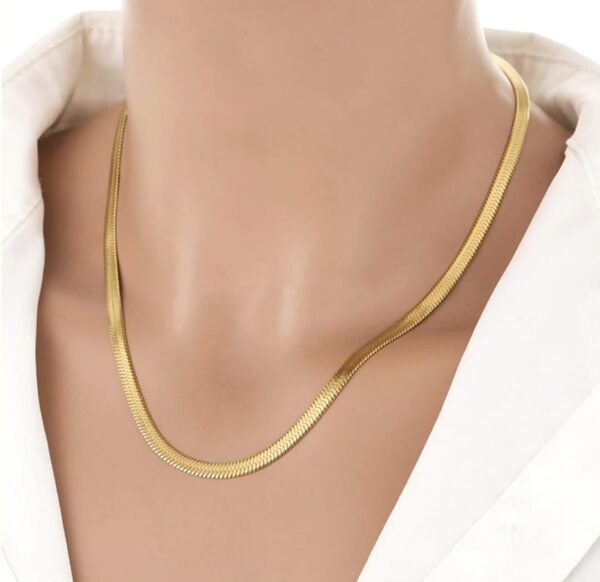 Stainless Steel Gold Plated Snake chain Anti Tarnish For Girls And Women