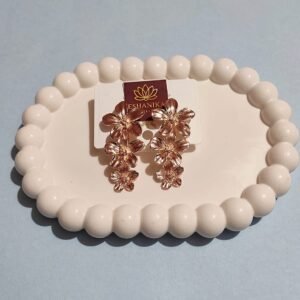 Stunning Rose Gold plated 3 layer flowerEarrings