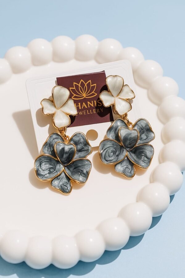 Bloom Pop Earrings Grey