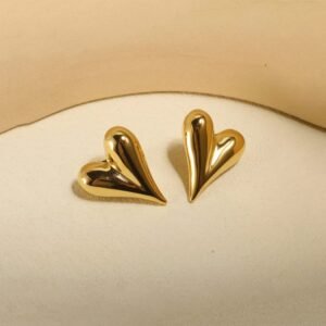 Anti Tarnish Heart Shape Stud earrings