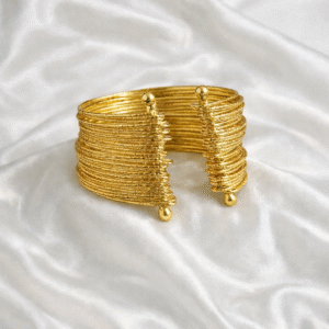Anti Tarnish Gold Plated Multilayer Bangle Bracelet (Adjustable Size)