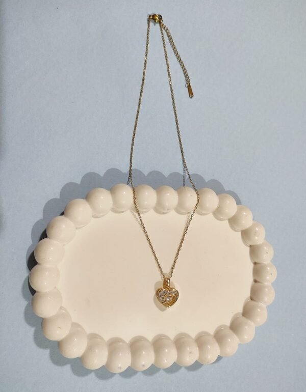 Stainless Steel Gold Plated heart chain Anti Tarnish For Girls And Women - Image 2