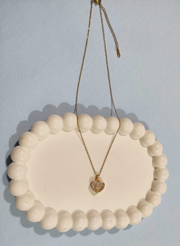Stainless Steel Gold Plated heart chain Anti Tarnish For Girls And Women
