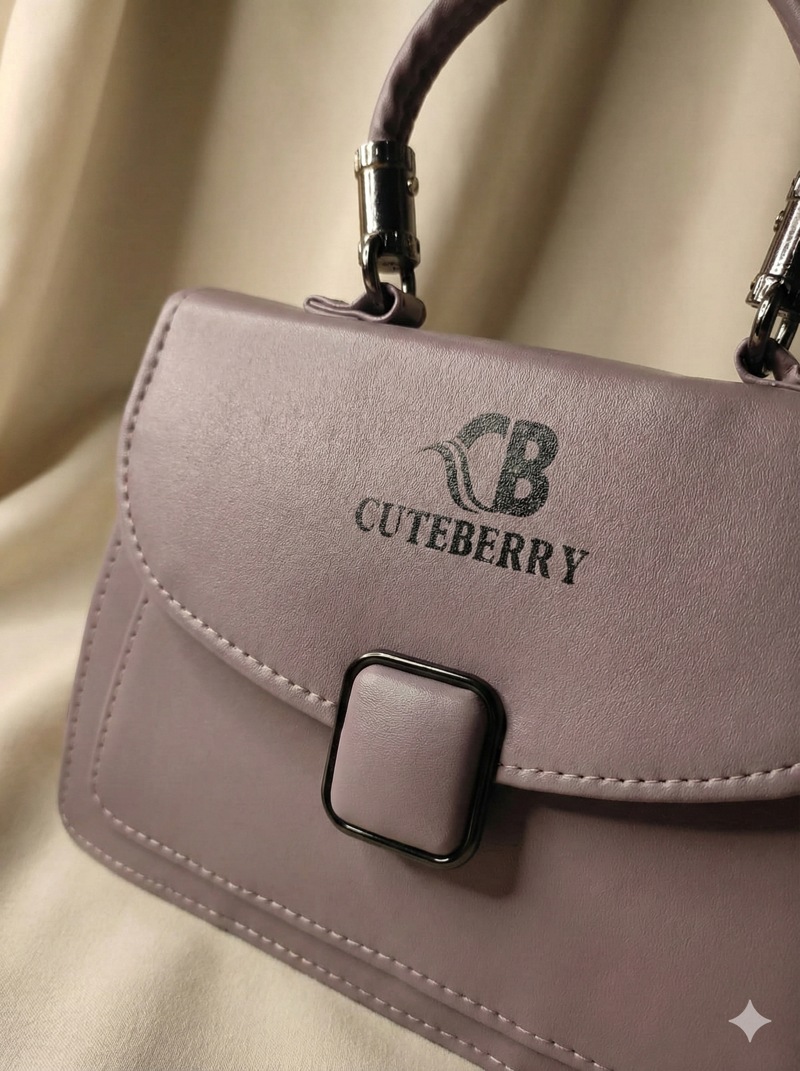 Lavender CuteBerry Mini Structured Top Handle Handbag - Image 2