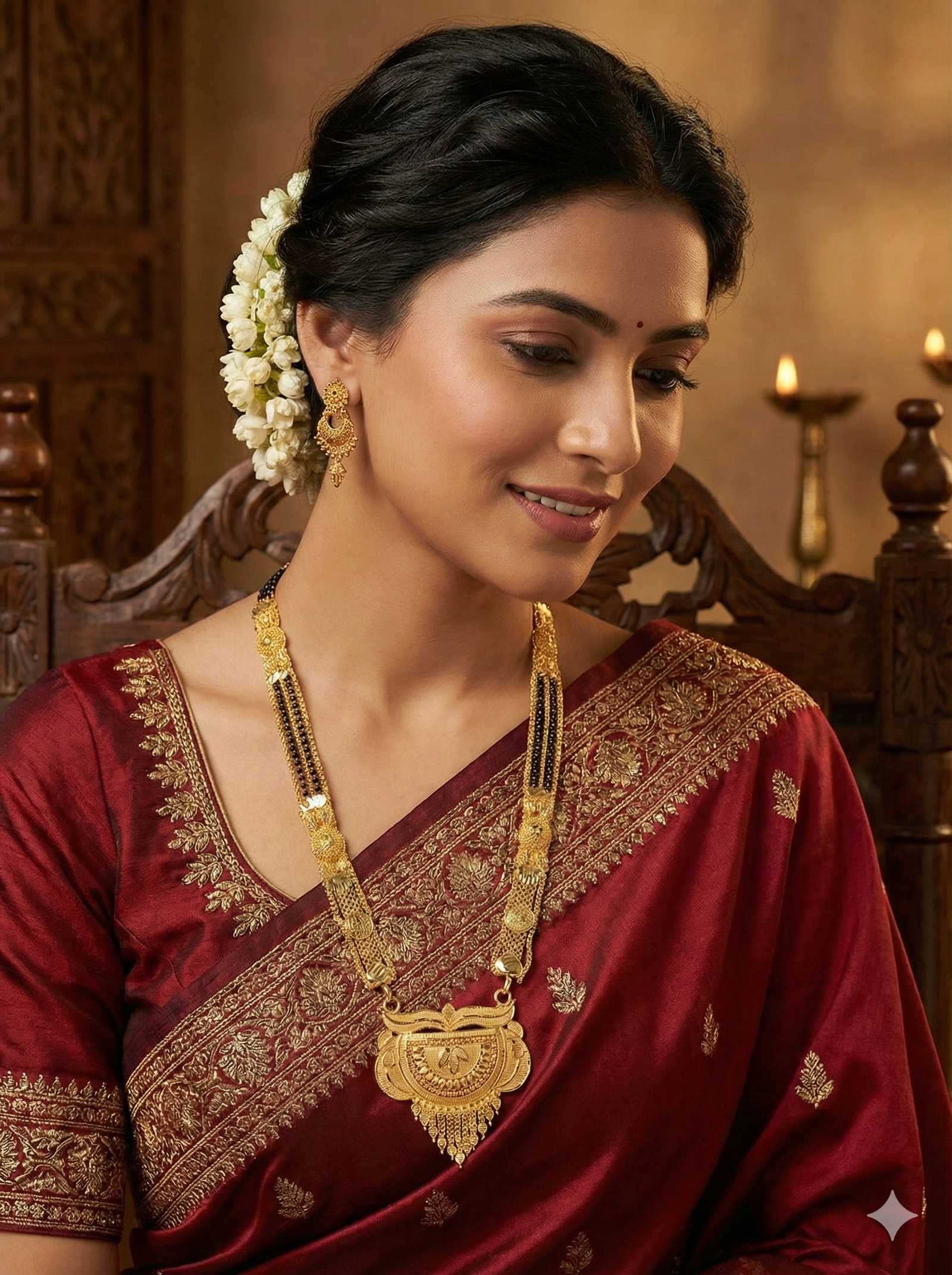 Royal Bridal Gold Plated Heavy Traditional Mangalsutra Design - Image 4