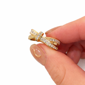 Gold Plated Cross Ring for Women | Anti Tarnish | Premium Finish