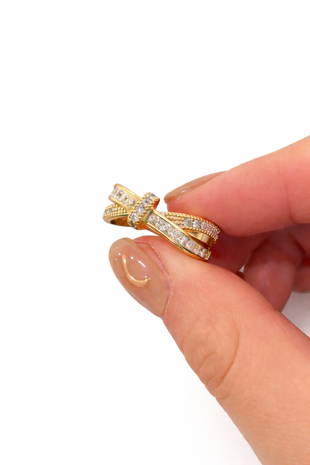 Gold Plated Cross Ring for Women | Anti Tarnish | Premium Finish