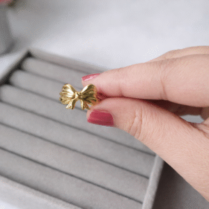 Gold Bow Adjustable Ring for Women | Anti Tarnish Cute Promise Ring
