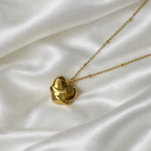 18K Gold Plated Heart Knot Necklace for Women | Anti Tarnish Elegant Pendant | Daily Wear & Gift Jewellery