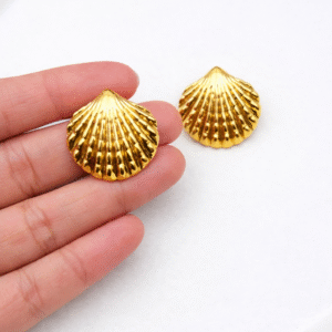Trendy Gold Shell Earrings for Girls – Waterproof Anti Tarnish Jewellery