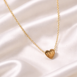 Anti Tarnish Heart 11:11 Chain Necklace for Women | Waterproof Gold Plated Pendant