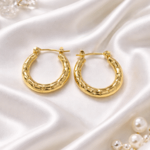 Anti Tarnish Gold Hoop Earrings for Women | Waterproof & Long Lasting Trendy Earrings