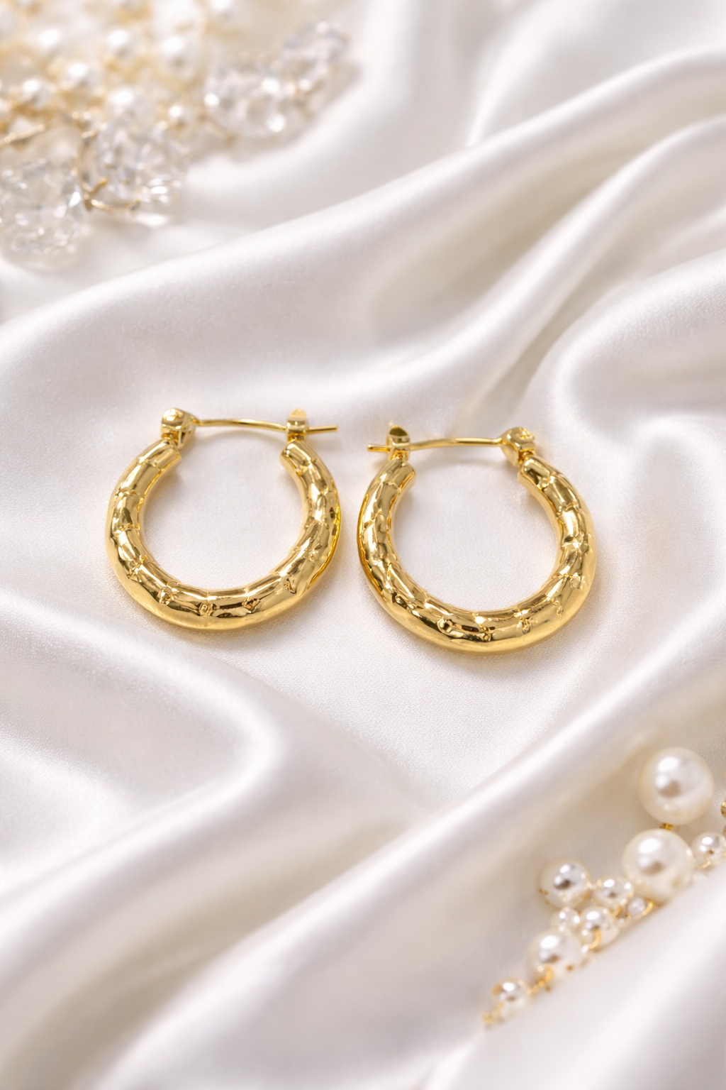 Anti Tarnish Gold Hoop Earrings for Women | Waterproof & Long Lasting Trendy Earrings