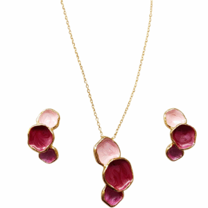 Anti Tarnish Gold Plated pendent chain with earrings for Women & Girls | Premium Stainless Steel | Daily Wear Waterproof Jewellery | Trendy & Elegant Design