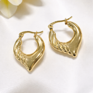 Anti Tarnish Hoop Earrings for Women | Waterproof Gold Hoops | Daily Wear Minimal Jewellery | Hypoallergenic & Long Lasting
