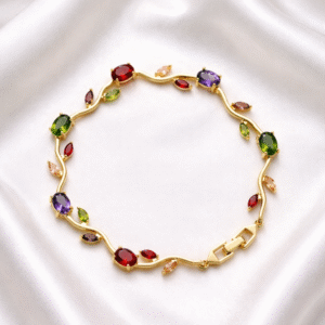Multi Color Tulip Bracelet for Women | Anti Tarnish Floral Bracelet | Cute Aesthetic Jewellery Gift