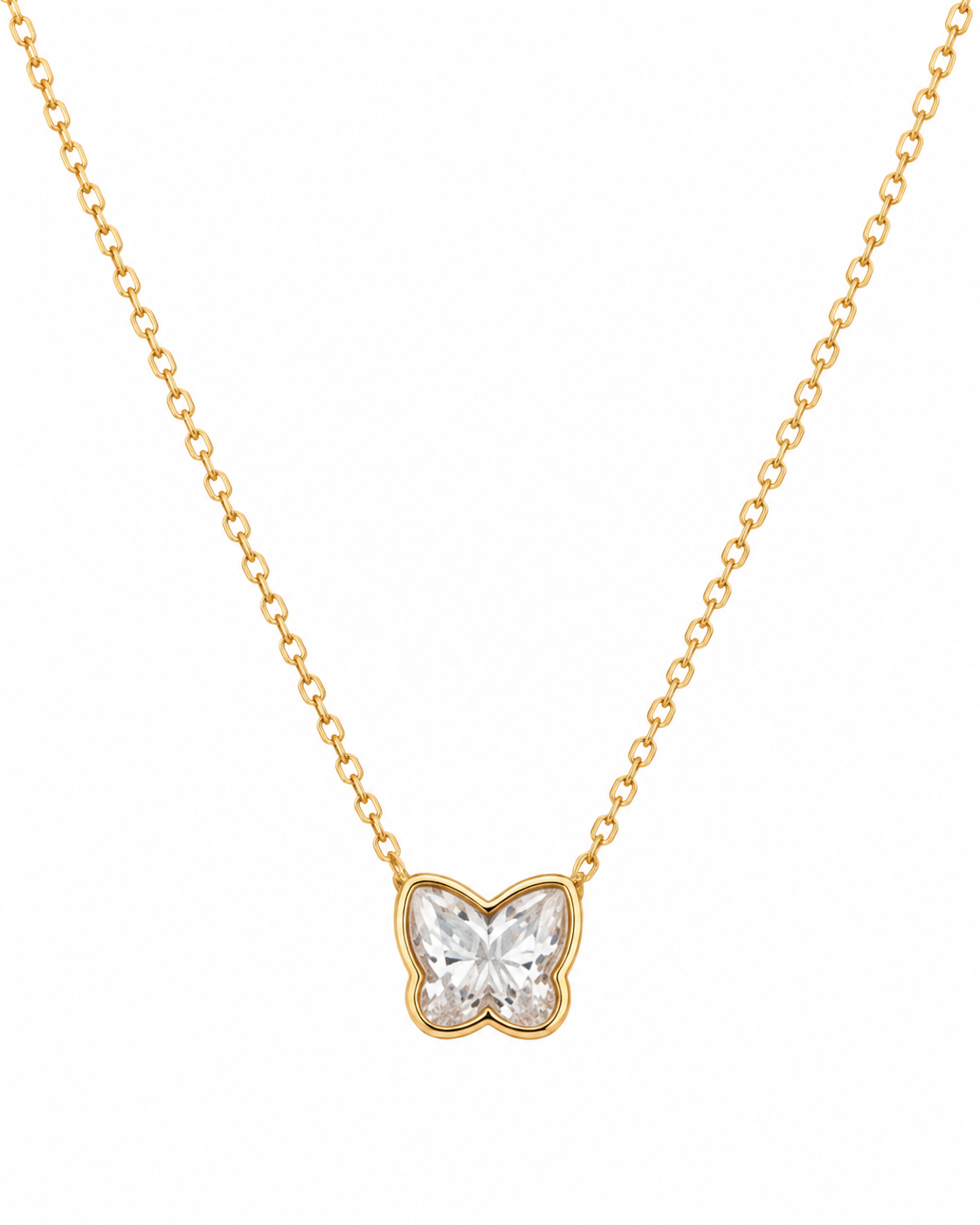 Anti Tarnish Butterfly Stone Chain Necklace for Women | Elegant Stainless Steel Butterfly Pendant | Waterproof & Long Lasting Jewelry - Image 2