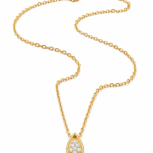 Anti Tarnish Small Drop Stone Chain for Women | Premium Stainless Steel Pendant Necklace | Waterproof, Adjustable & Everyday Wear Jewelry