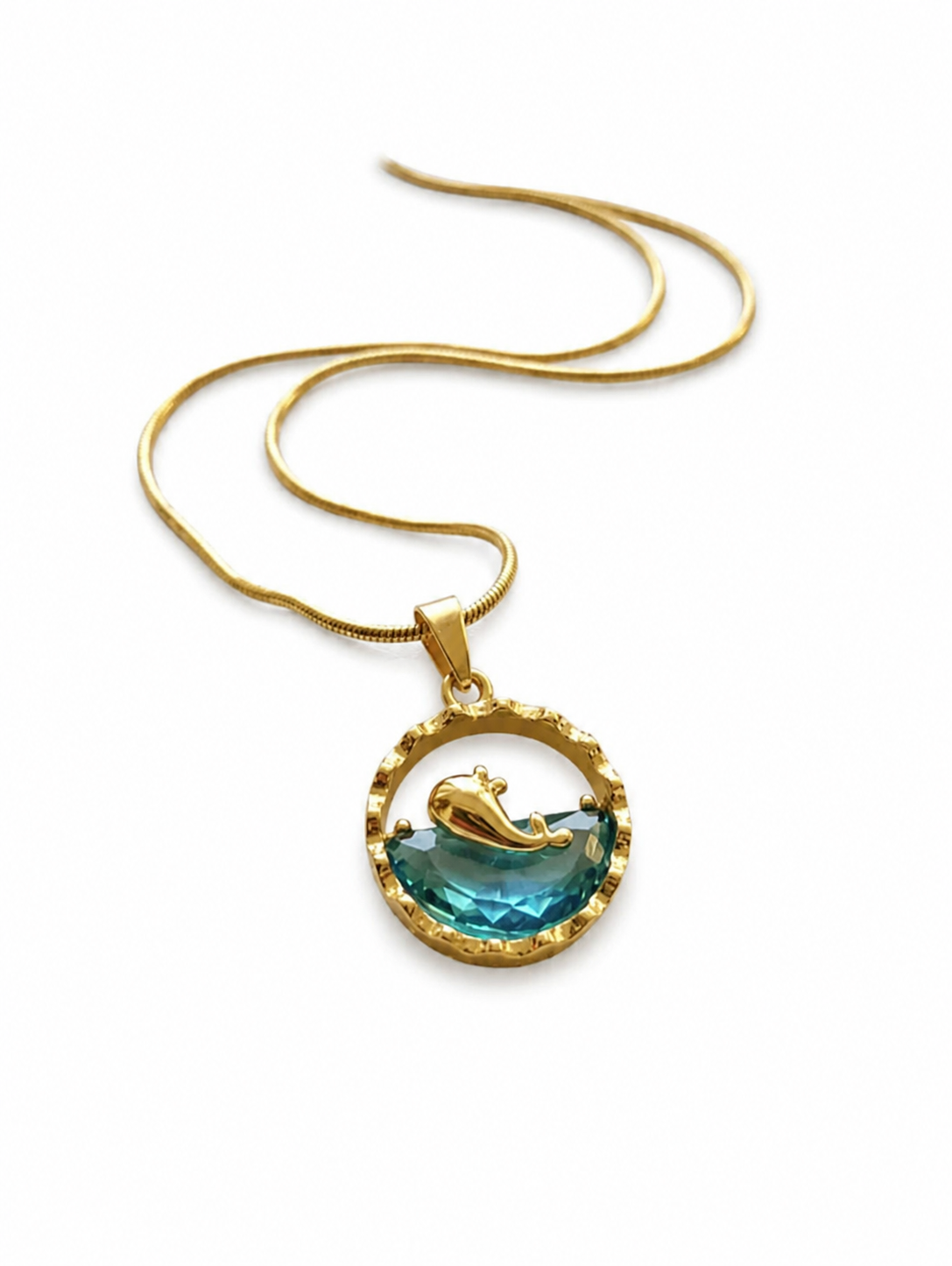 Anti Tarnish Ocean Charm Necklace for Women & Girls | Stainless Steel Waterproof Beach-Inspired Chain | Seashell & Ocean Theme Pendant Jewelry
