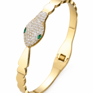 Stone Snake Bracelet for Women | Elegant Crystal Snake Wrap Bracelet | Trendy Fashion Jewelry Gift