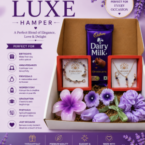Luxe Lavender Jewellery Gift Hamper for Women with Cadbury Dairy Milk Chocolate | Birthday, Anniversary & Women's Day Gift Box