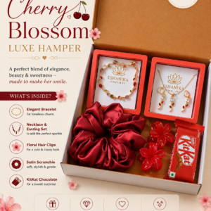 Cherry Blossom Luxe Hamper | Premium Gift Box with Anti Tarnish Jewellery | Eshanika Jewellery