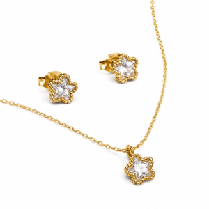 Anti Tarnish Star Jewellery Set for Women | Premium Gold Plated Set