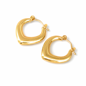 Gold Plated Anti Tarnish New Hoop Earrings for Women – Trendy Chunky Hoop Design
