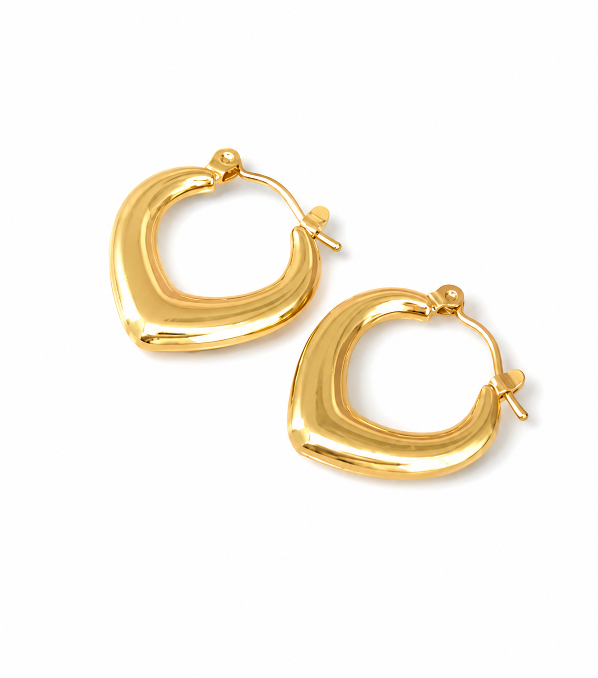 Gold Plated Anti Tarnish New Hoop Earrings for Women – Trendy Chunky Hoop Design